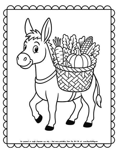 Desenho de Burro Desenho Colorir Imprimir 30