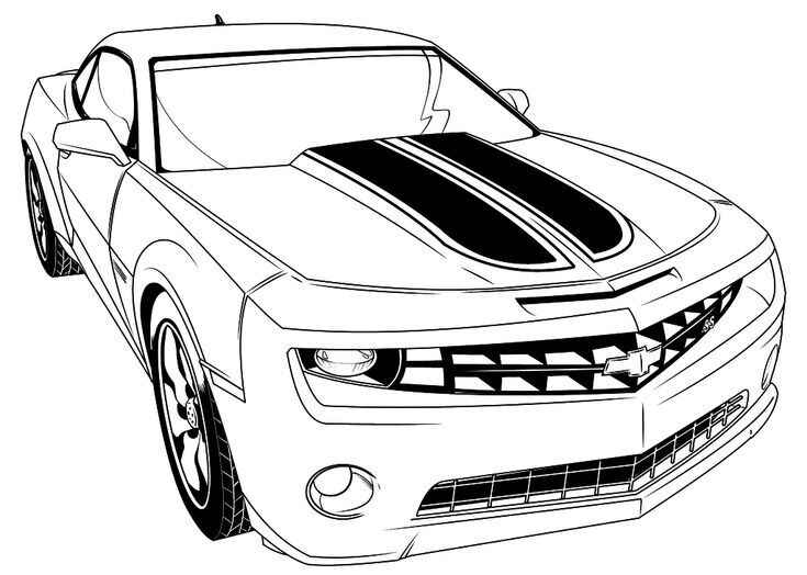 Desenho de Camaro Desenho Colorir Imprimir 04