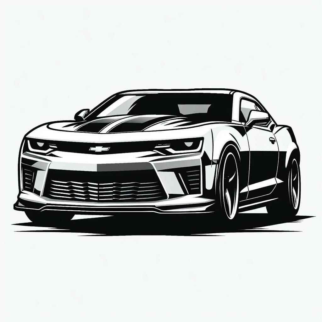 Desenho de Camaro Desenho Colorir Imprimir 07