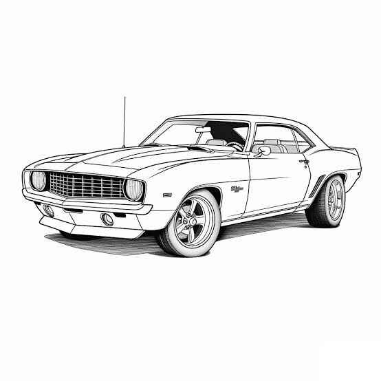 Desenho de Camaro Desenho Colorir Imprimir 08