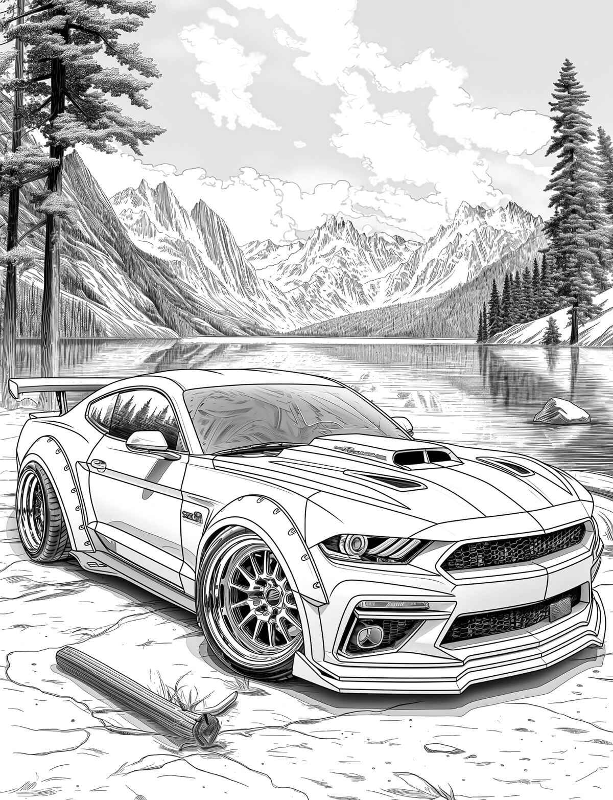 Desenho de Camaro Desenho Colorir Imprimir 09