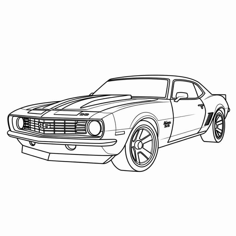 Desenho de Camaro Desenho Colorir Imprimir 17