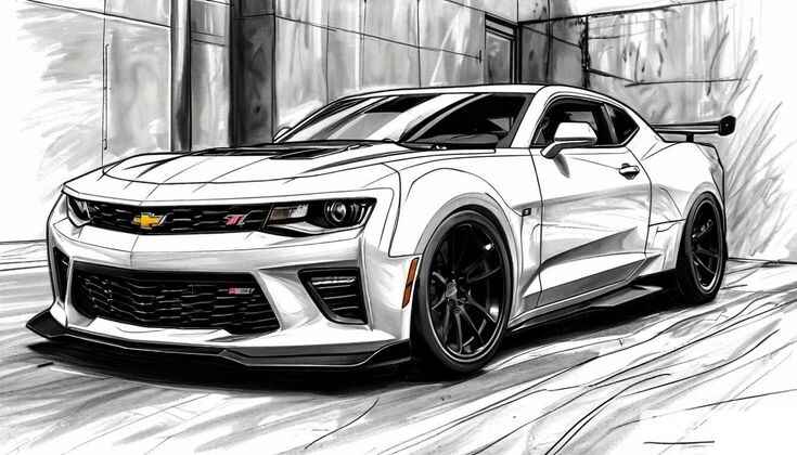 Desenho de Camaro Desenho Colorir Imprimir 22