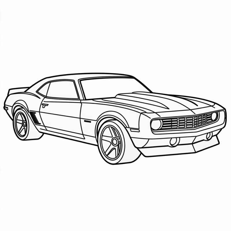 Desenho de Camaro Desenho Colorir Imprimir 34