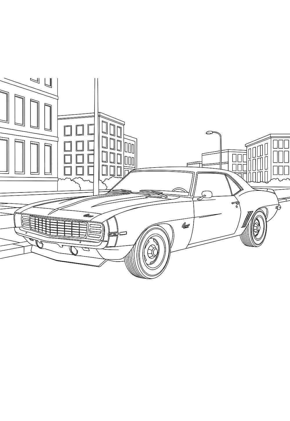 Desenho de Camaro Desenho Colorir Imprimir 36