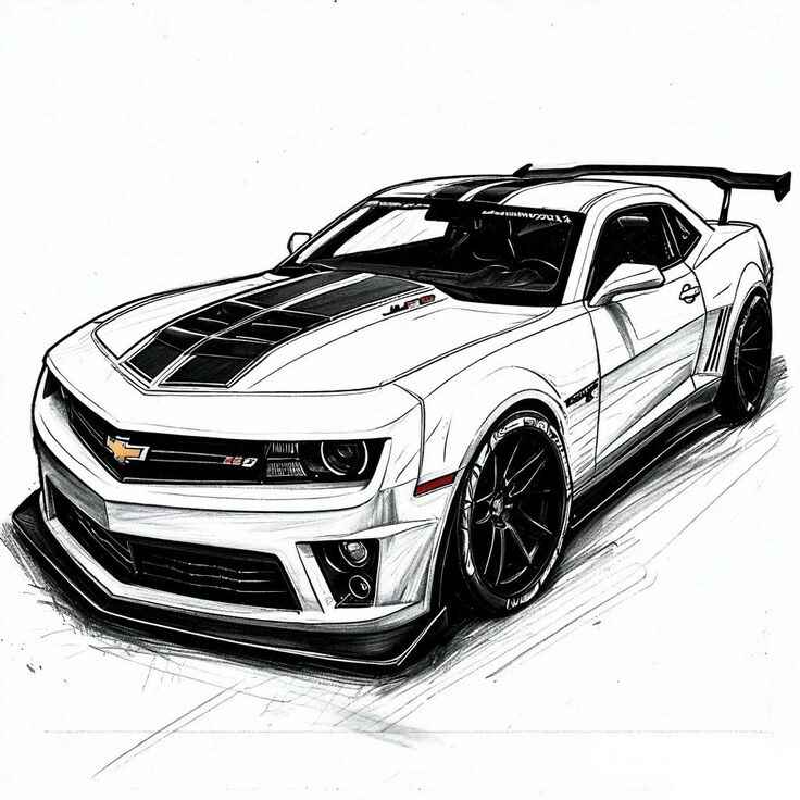 Desenho de Camaro Desenho Colorir Imprimir 38