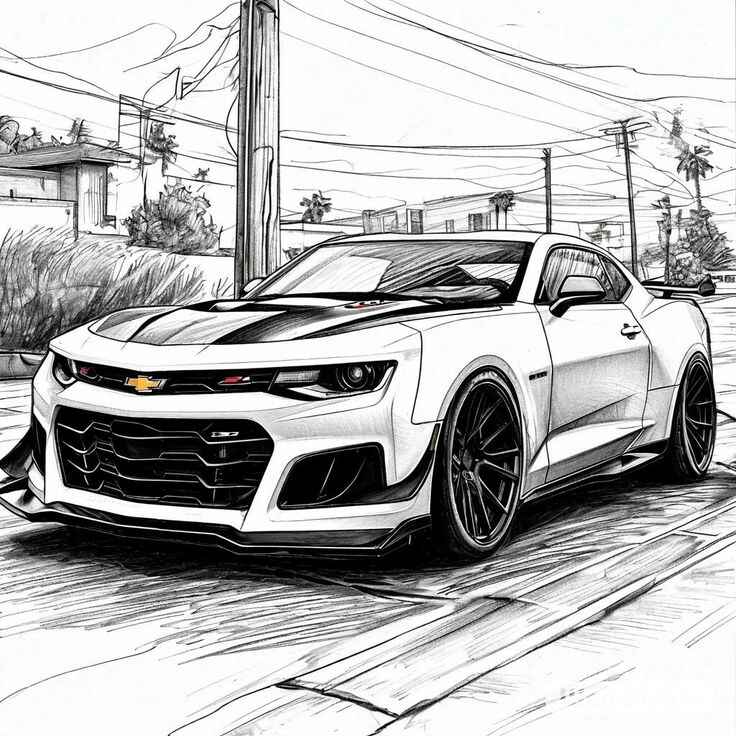 Desenho de Camaro Desenho Colorir Imprimir 39