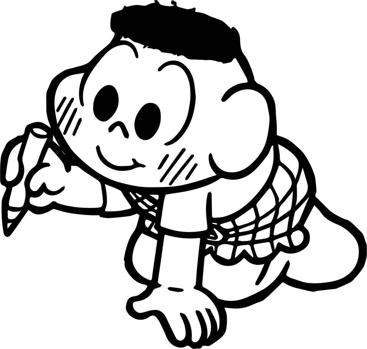 Desenho de Cascao Desenho Colorir Imprimir 02