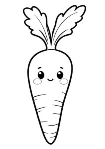 Desenho de Cenoura Desenho Colorir Imprimir 03