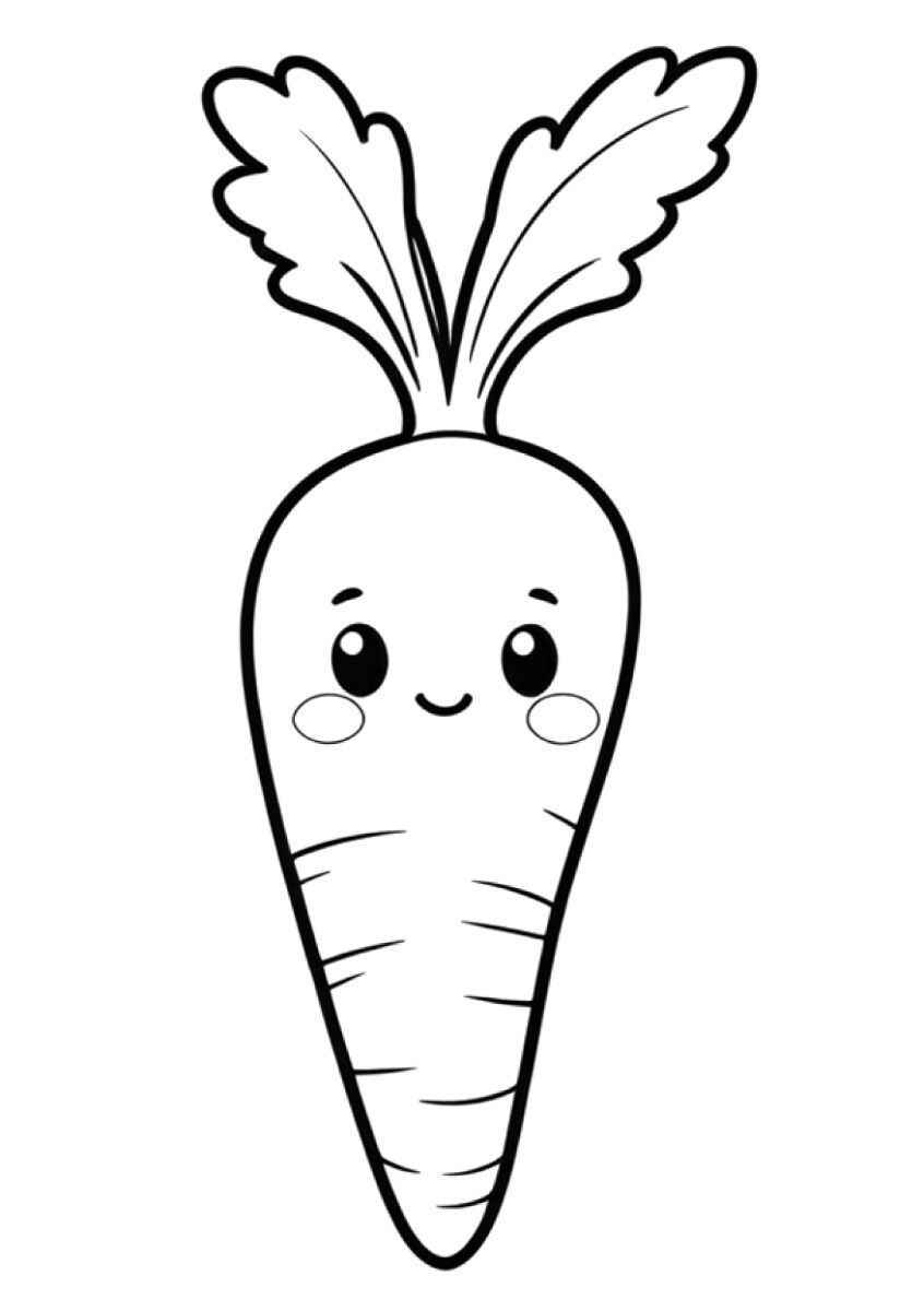 Desenho de Cenoura Desenho Colorir Imprimir 03