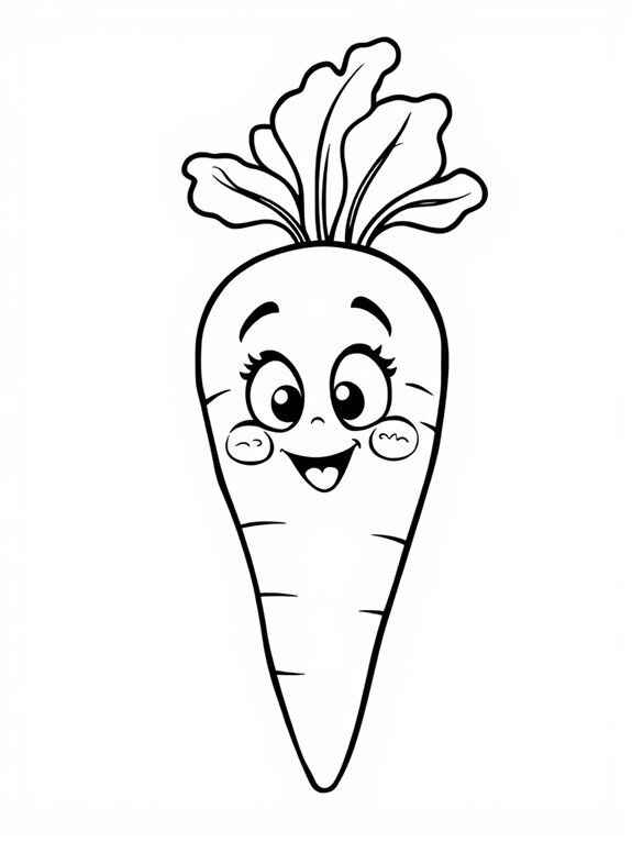 Desenho de Cenoura Desenho Colorir Imprimir 04