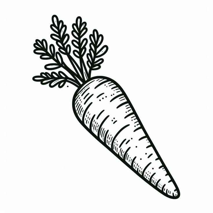 Desenho de Cenoura Desenho Colorir Imprimir 05