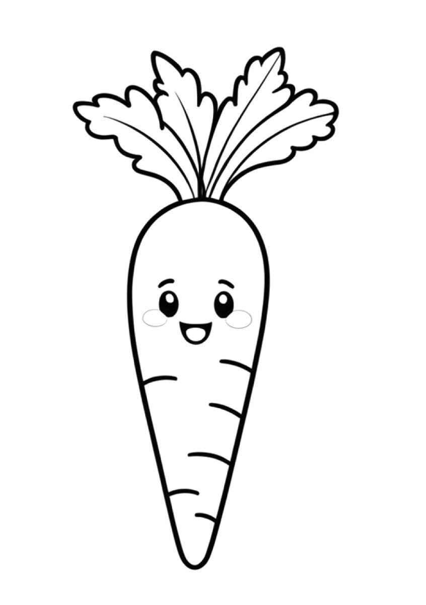 Desenho de Cenoura Desenho Colorir Imprimir 07