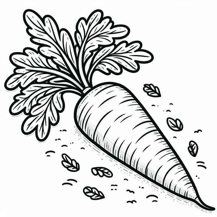 Desenho de Cenoura Desenho Colorir Imprimir 08