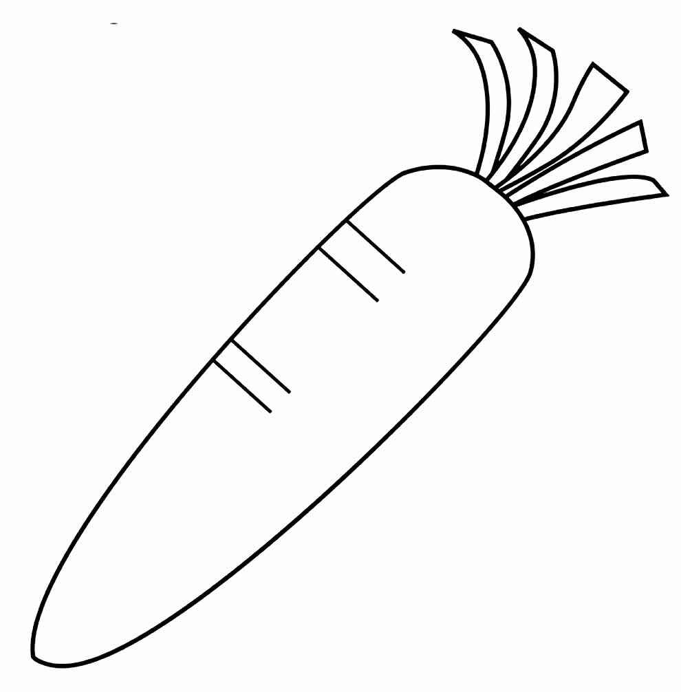 Desenho de Cenoura Desenho Colorir Imprimir 13