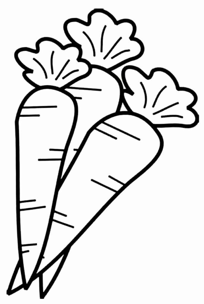 Desenho de Cenoura Desenho Colorir Imprimir 14