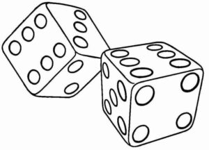 Desenho de Dado Desenho Colorir Imprimir 03
