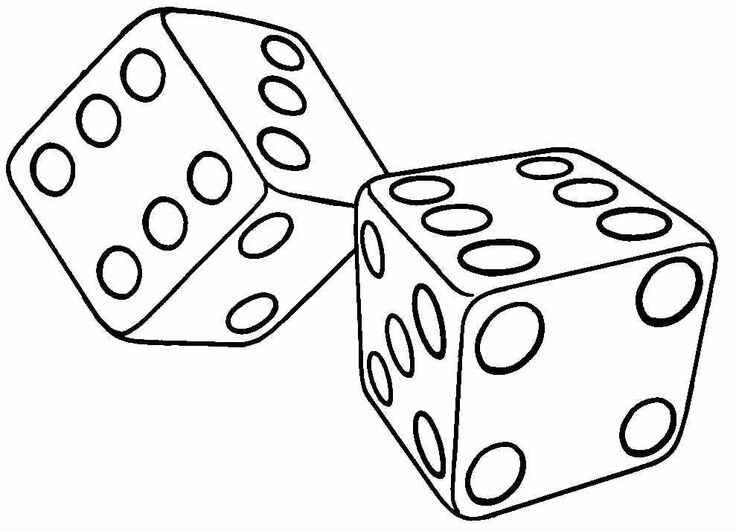 Desenho de Dado Desenho Colorir Imprimir 03