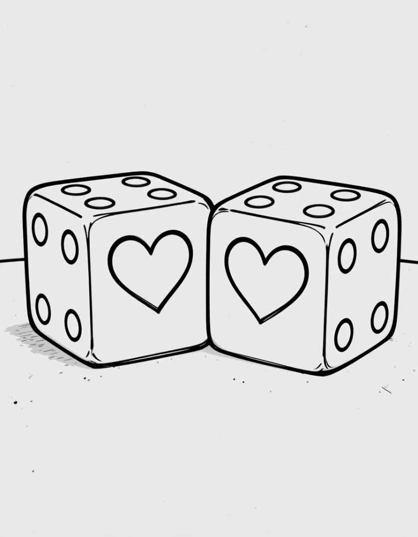 Desenho de Dado Desenho Colorir Imprimir 04