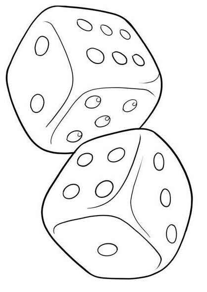 Desenho de Dado Desenho Colorir Imprimir 07
