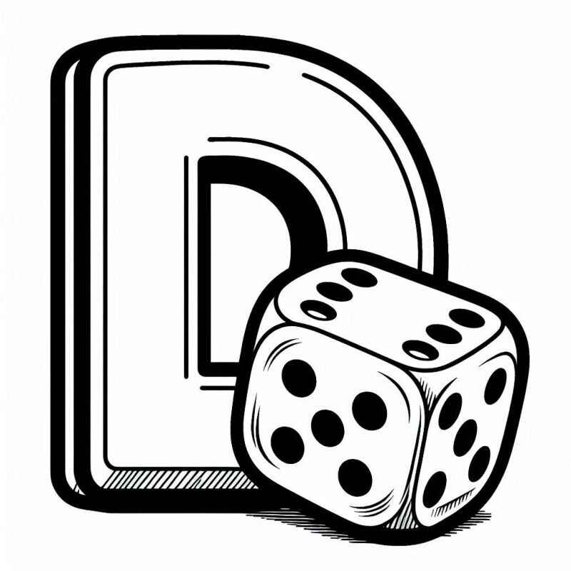 Desenho de Dado Desenho Colorir Imprimir 08