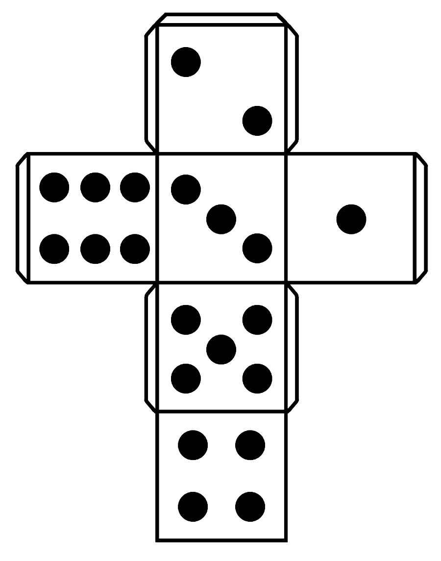 Desenho de Dado Desenho Colorir Imprimir 09