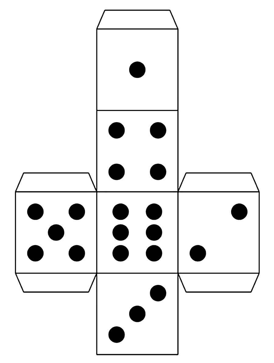 Desenho de Dado Desenho Colorir Imprimir 10