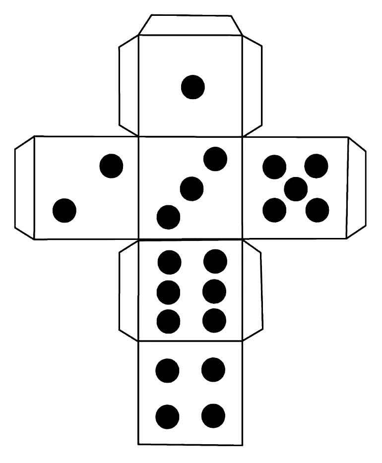Desenho de Dado Desenho Colorir Imprimir 12