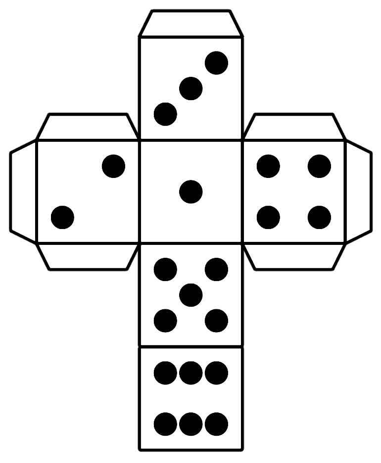 Desenho de Dado Desenho Colorir Imprimir 13
