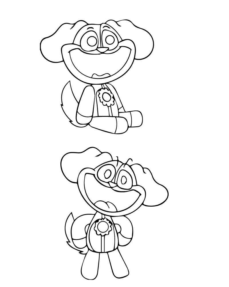 Desenho de Dogday Poppy Playtime Desenho Colorir Imprimir 03