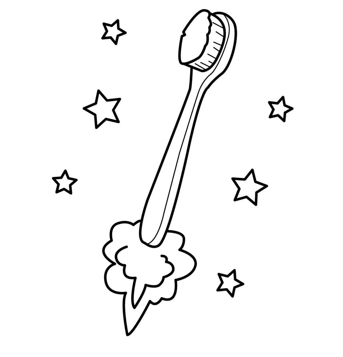 Desenho de Escova De Dente Desenho Colorir Imprimir 01