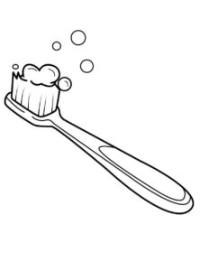 Desenho de Escova De Dente Desenho Colorir Imprimir 05