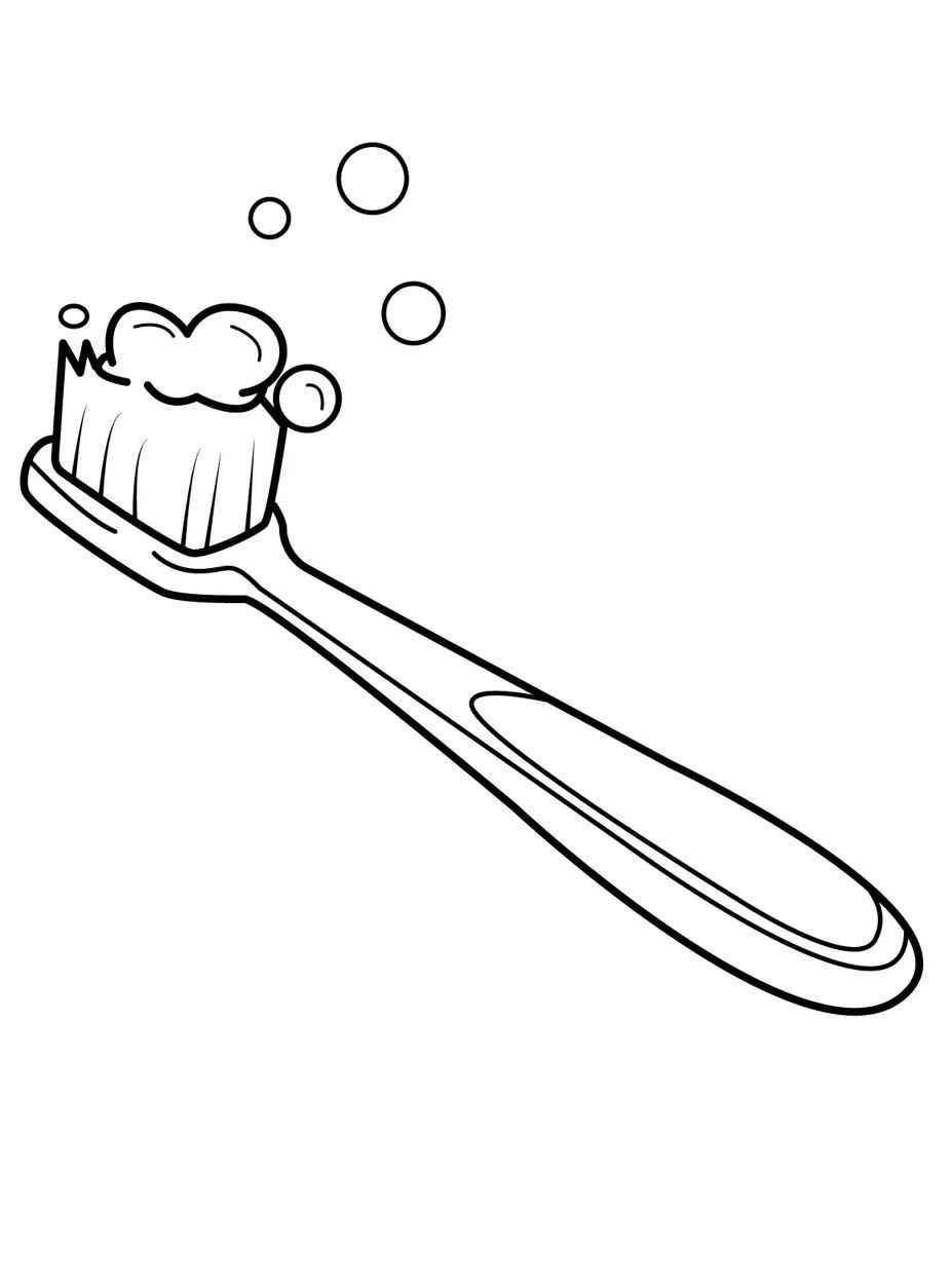 Desenho de Escova De Dente Desenho Colorir Imprimir 05