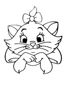 Desenho de Gatinha Marie Desenho Colorir Imprimir 02