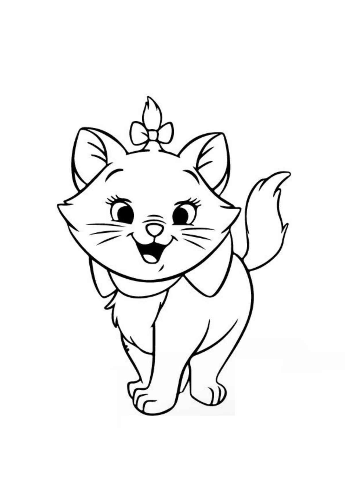 Desenho de Gatinha Marie Desenho Colorir Imprimir 03