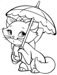 Desenho de Gatinha Marie Desenho Colorir Imprimir 04