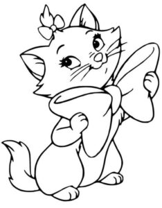 Desenho de Gatinha Marie Desenho Colorir Imprimir 07
