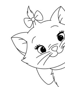 Desenho de Gatinha Marie Desenho Colorir Imprimir 08