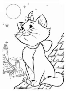Desenho de Gatinha Marie Desenho Colorir Imprimir 11