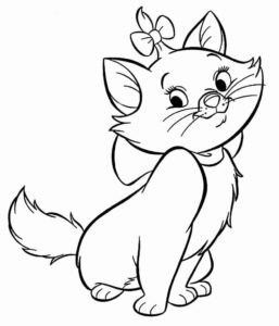 Desenho de Gatinha Marie Desenho Colorir Imprimir 13
