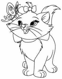 Desenho de Gatinha Marie Desenho Colorir Imprimir 21