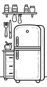 Desenho de Geladeira Desenho Colorir Imprimir 02