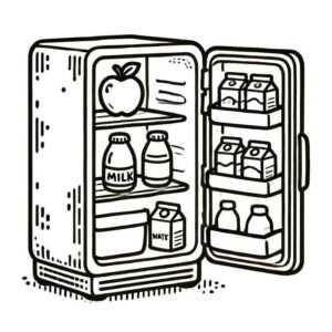 Desenho de Geladeira Desenho Colorir Imprimir 05