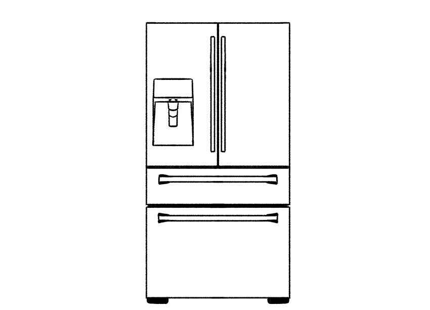 Desenho de Geladeira Desenho Colorir Imprimir 08
