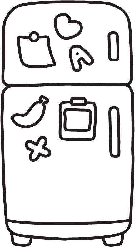 Desenho de Geladeira Desenho Colorir Imprimir 09