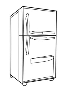 Desenho de Geladeira Desenho Colorir Imprimir 12