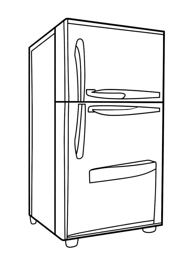 Desenho de Geladeira Desenho Colorir Imprimir 12