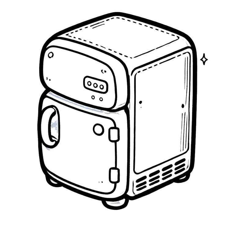 Desenho de Geladeira Desenho Colorir Imprimir 13
