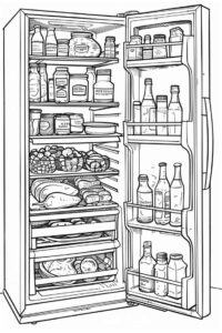 Desenho de Geladeira Desenho Colorir Imprimir 16