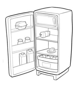 Desenho de Geladeira Desenho Colorir Imprimir 20
